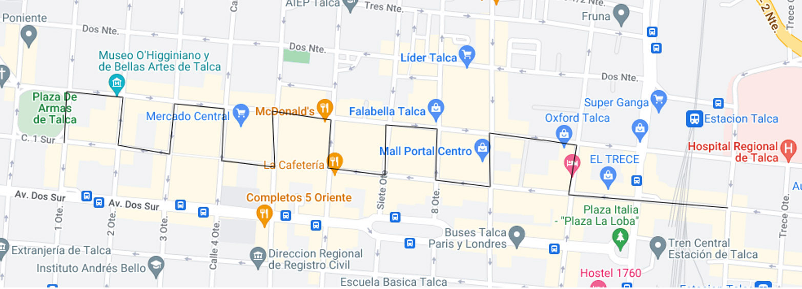 Ruta del recorrido 2